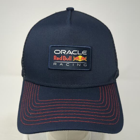 Oracle Red Bull Racing Snapback Trucker Hat Blue One Size Adjustable Mesh Back - Picture 2 of 10